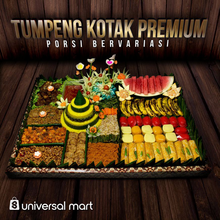 Jual Tumpeng Nasi Kuning Premium Paket Menu Lengkap Porsi Bervariasi