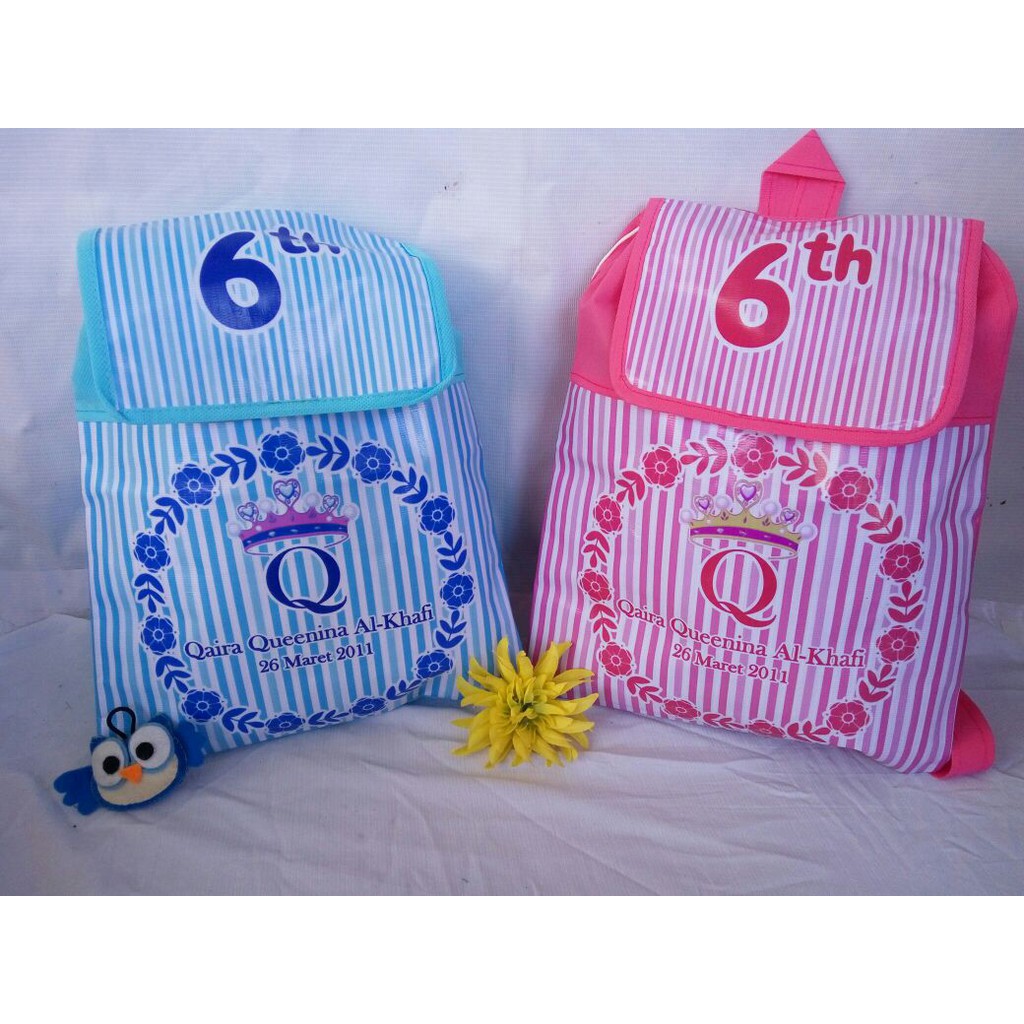 TAS SPUNBOND RANSEL FP CUSTOM souvenir ulang tahun anak goodie bag goody harga murah party supplies-4