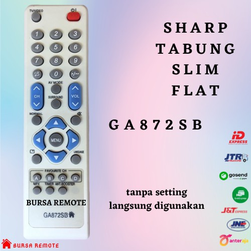 Remot Remote Tv Sharp Alexander Slim II - Tabung slim GA872SB Ecer Dan Grosir