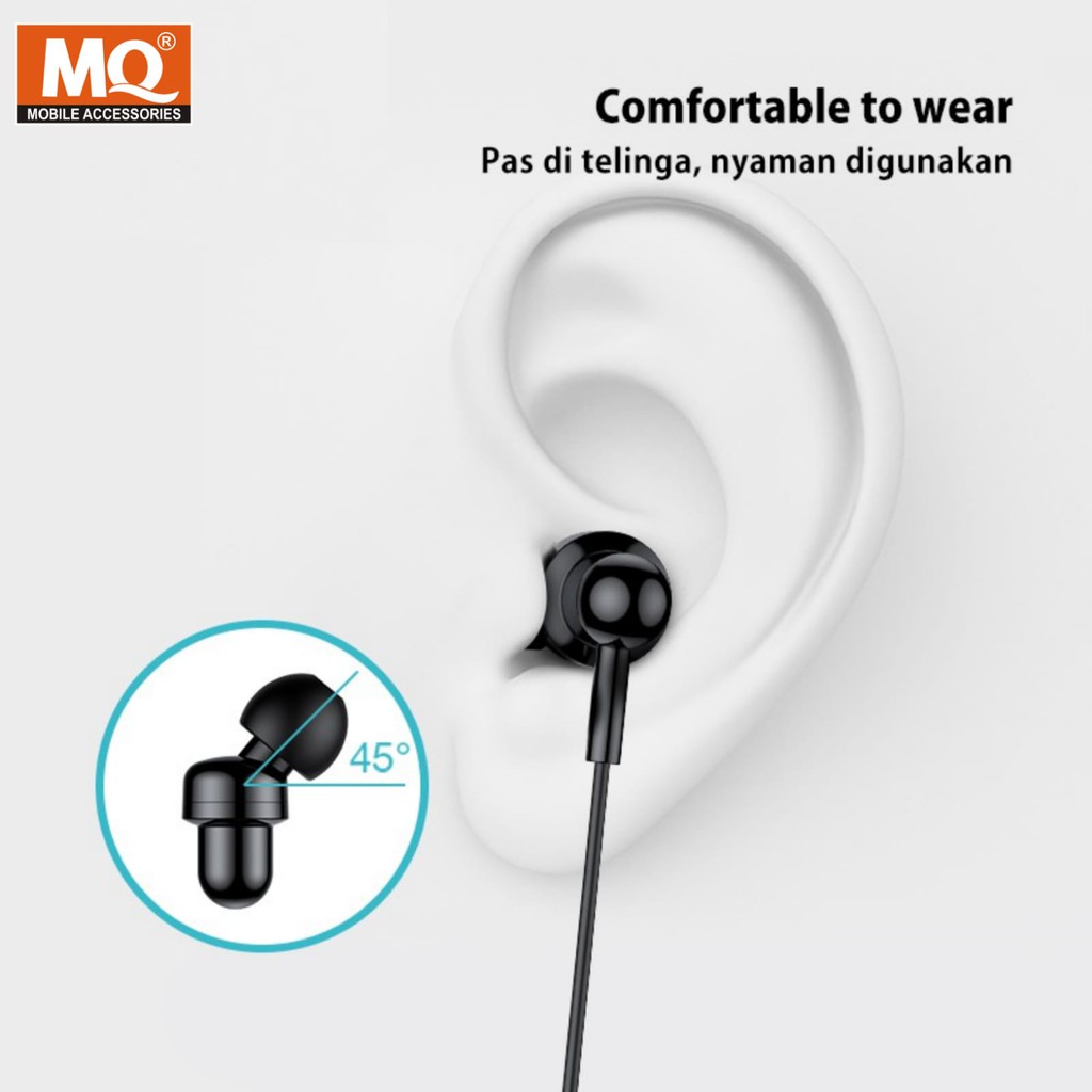 MQ Earphone Headset Handsfree Super Bass In-Ear HiFi dengan Mikropon MQ-127