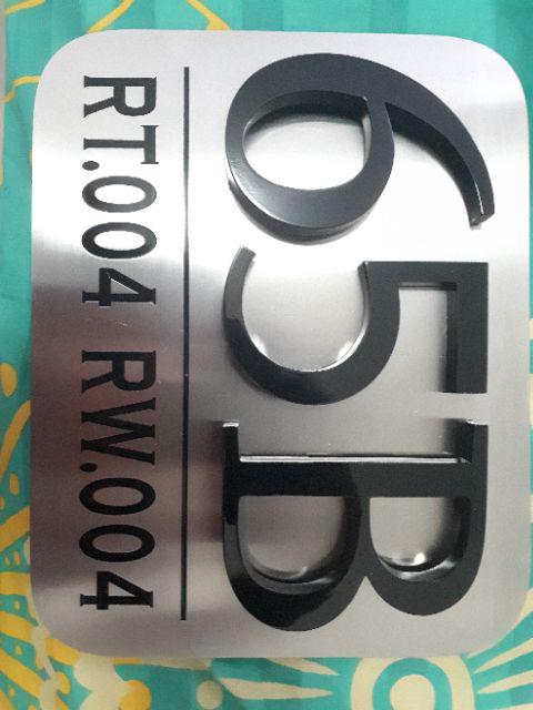 Nomor Rumah Stainless Uk 20x25cm