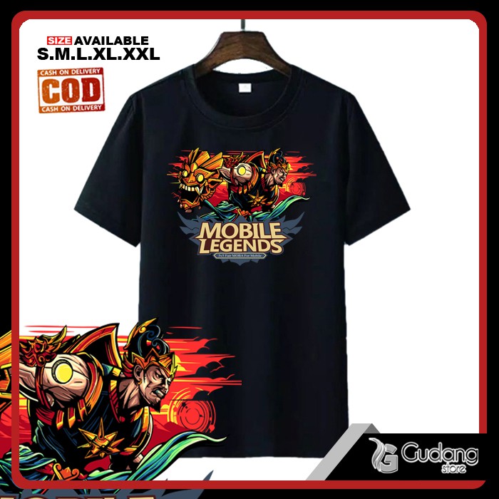 KAOS T-SHIRT DISTRO PRIA WANITA BAJU ML MOBILE LEGEND GATOT KACA