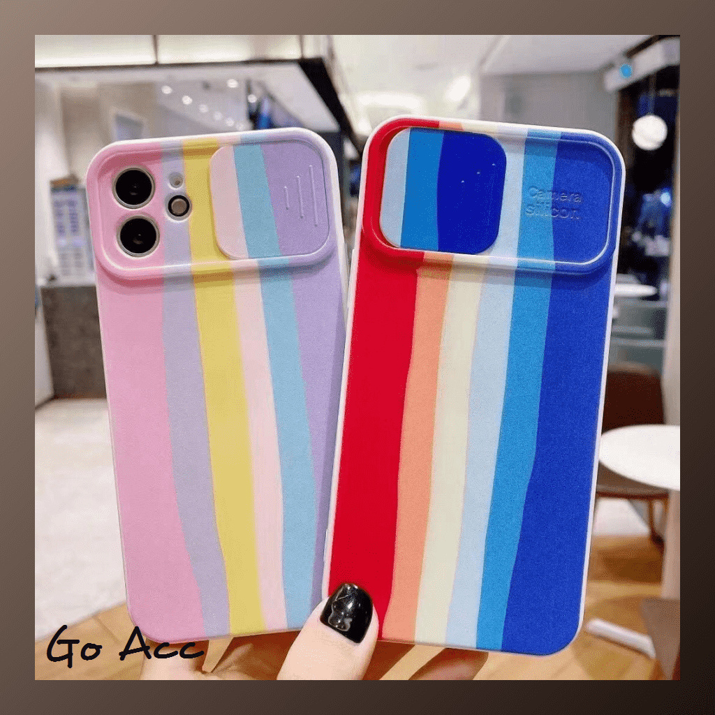 NEW Softcase Window pelangi for Iphone 6 6s 7 8 6+ 6s+ 7+ 8+ X Xs Xr Max 11 Pro Max 12 Pro Max 13 PRO MAX