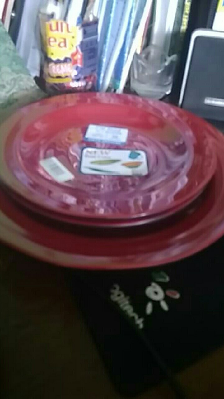 Onyx Piring Oriental Hitam Maroon / Oriental Plate Black Maroon 9