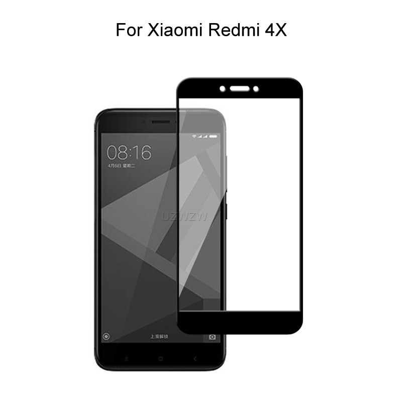 Case Xiaomi Redmi 4X Ultra Slim Black Matte Premium Softcase Casing + Tempered Glass Full Layar