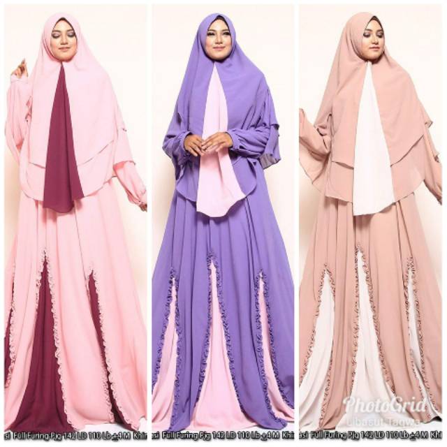 Gamis set Syari kombinasi Original Kanio
