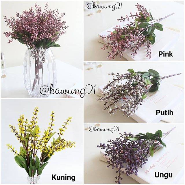 AF16 Bunga Putik Artificial Tanaman Hias Plastik Unik Cantik Dekorasi Rumah Properti Foto