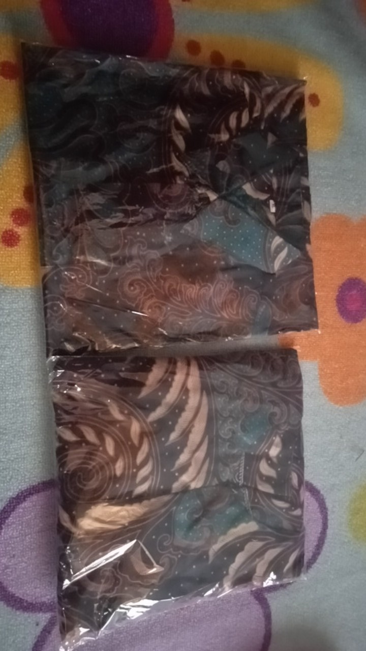 Maura Couple - Sania Ruffle Batik Couple Puser Hijau Ori Bbc