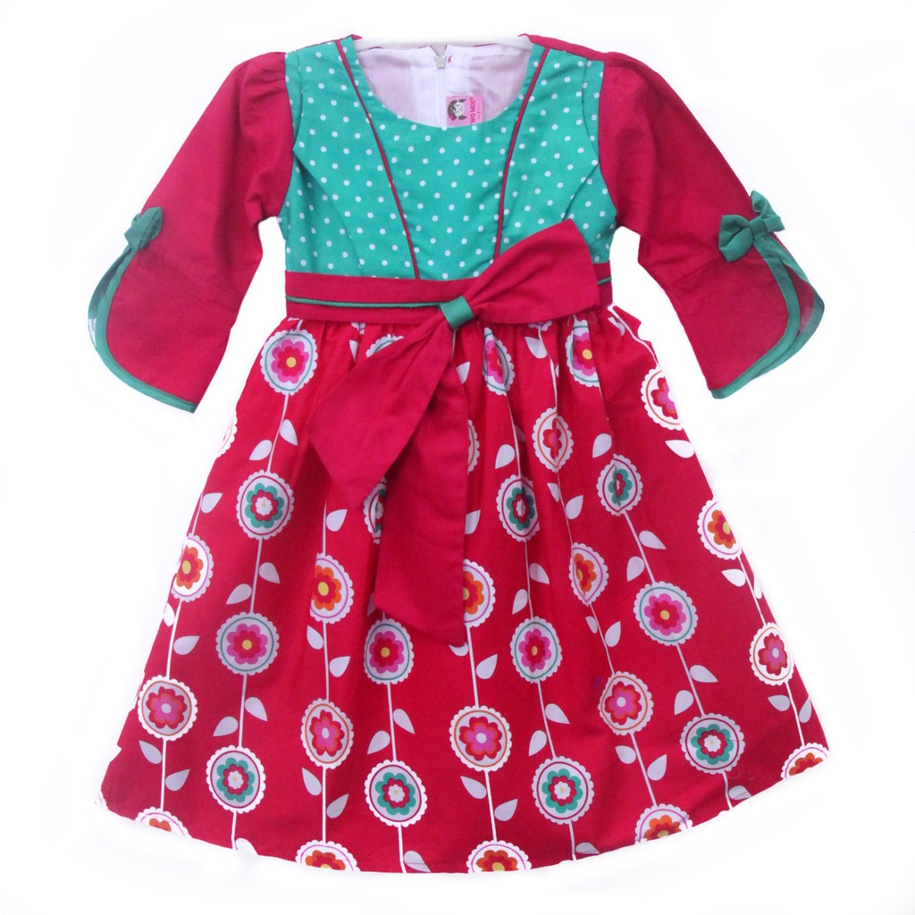 Two Mix Baju Muslim Anak - Dress Muslim Anak - Gamis Anak Perempuan - Baju Anak Muslim -  2810-1