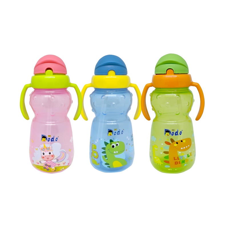 Dodo Sport Handle Bottle Small / Medium / Big - Tempat Minum Anak / Botol Susu Bayi Pegangan Pakai Sedotan 150 / 240 / 300 ml