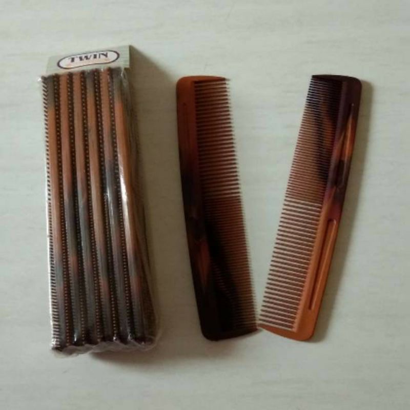 Sisir Rambut Twin Lurus Sisir Twin Coklat / Beauty Comb Besar 20 cm Coklat Sisir Rambut Dewasa Tanpa Gagang