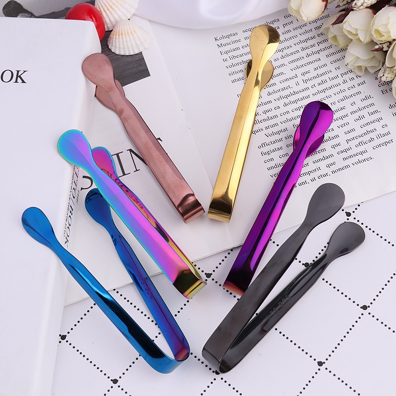 [tiantianbaofu] 11cm Tong Stainless Steel Clip Bread Food Ice Clamp Ice Tongs Bar Kitchen tool Boutique