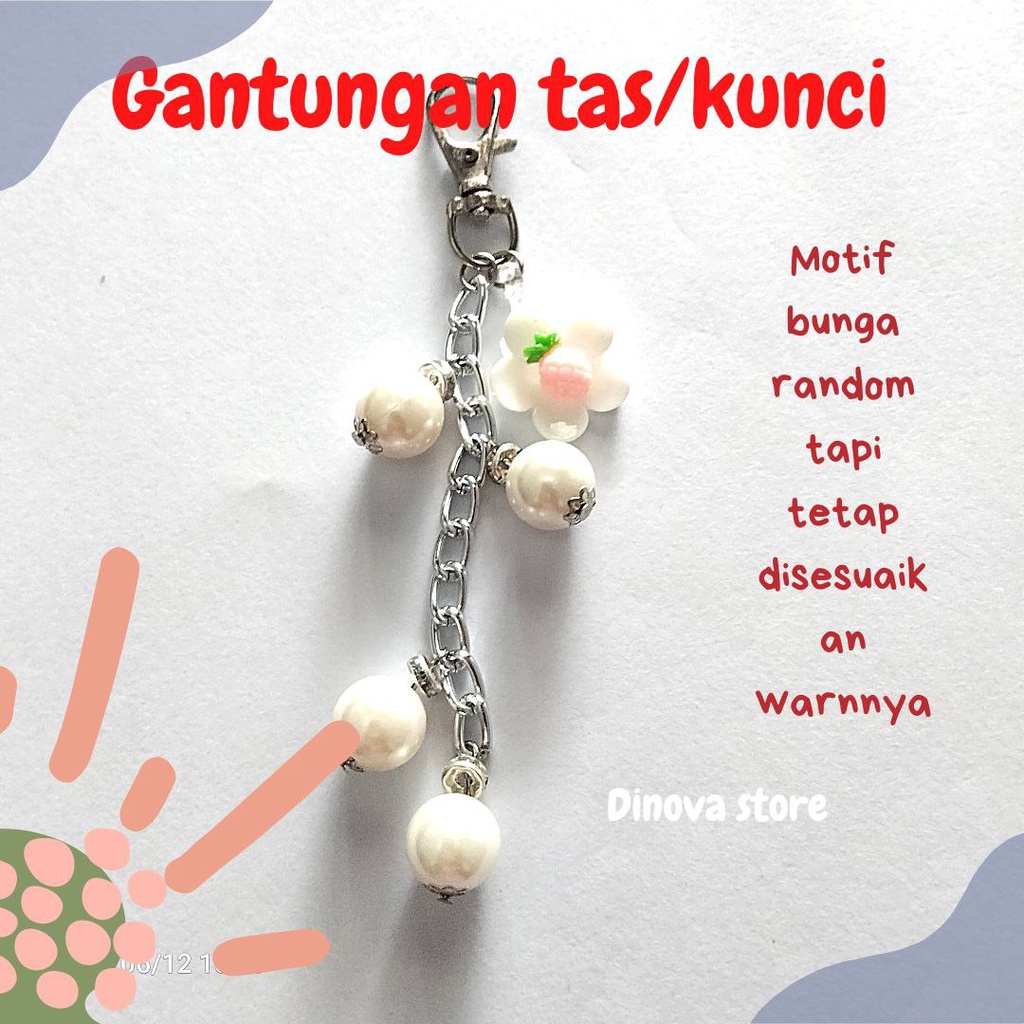 gantungan kunci FLOWER/GANCI UNIK/GANTUNGAN TAS/GANTUNGAN KUNCI MOTOR