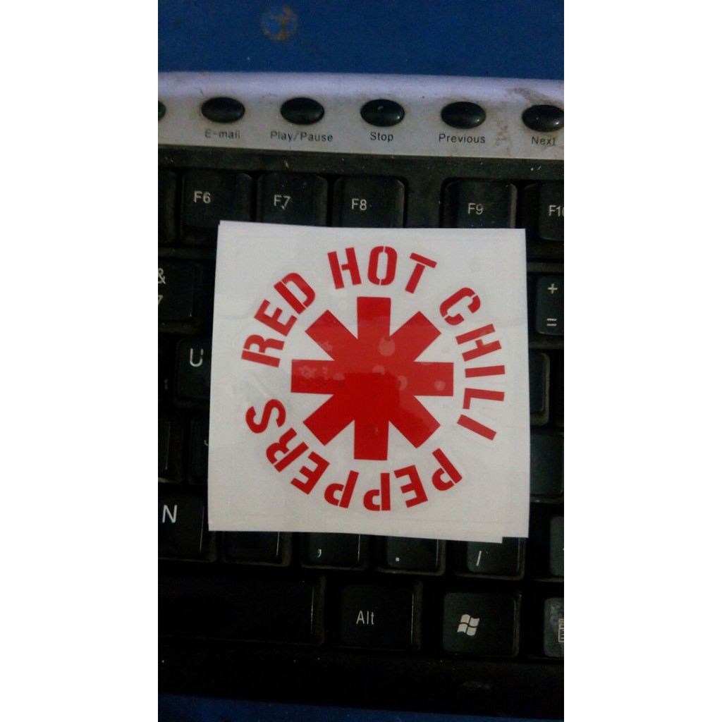 

utting sticker band red hot chili peppers