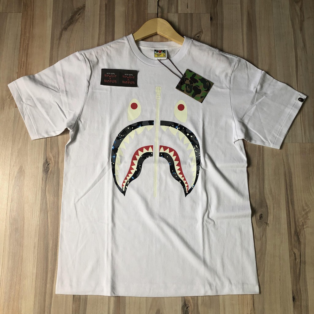 bape space camo shark tee