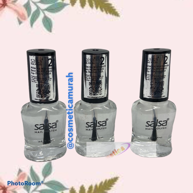 [ khusus bening no 02 ] kutek salsa bening bpom / salsa nail polish bening / top coat nail polish