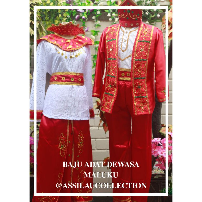 Baju adat dewasa Maluku satuan (Laki/Cewek)