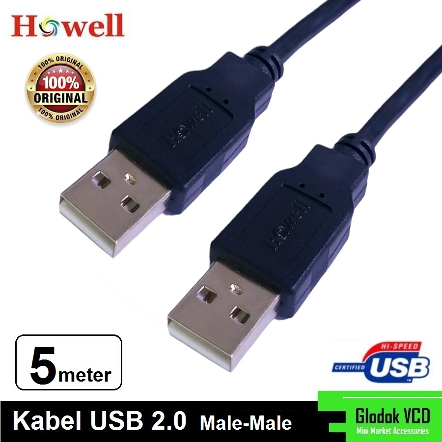 Howell Kabel USB 2.0 male to male 5M