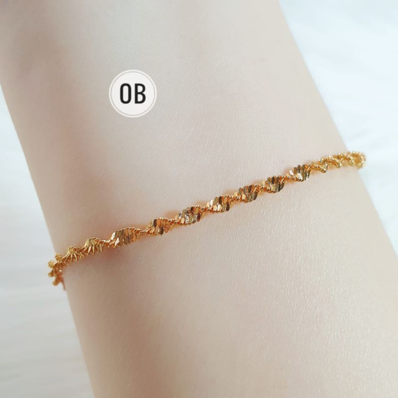 gelang rantai lapis emas