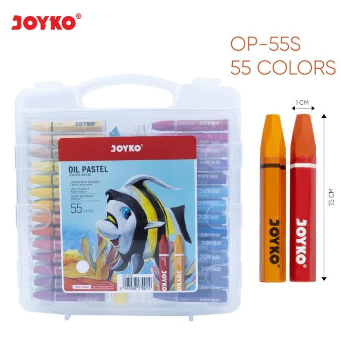 

(BISA COD) Oil Pastel Krayon Crayon Joyko TiTi OP-55S 55 Warna Colors HEMAT Kode 182