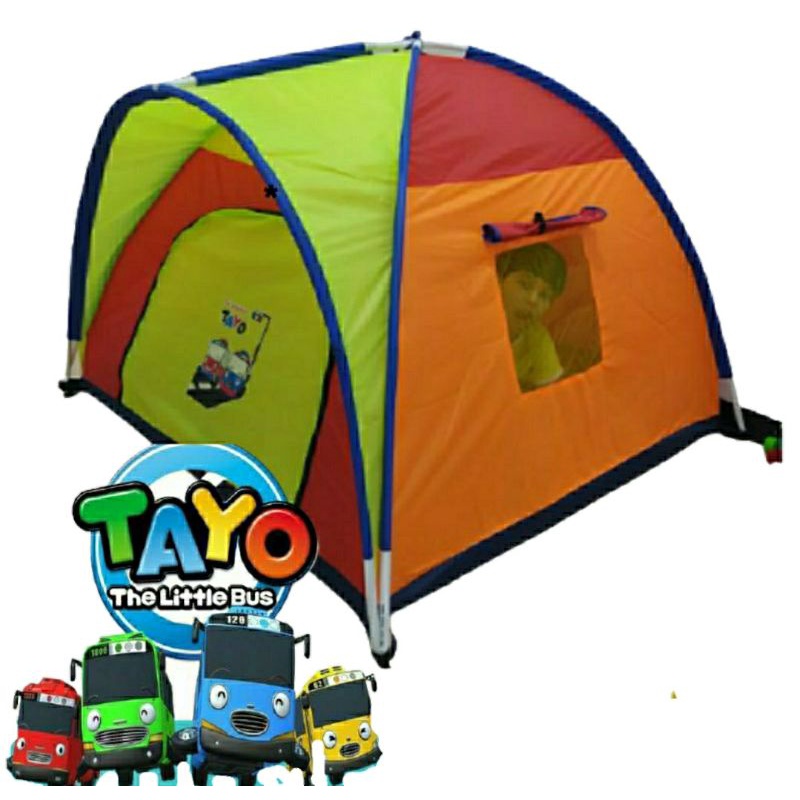 Tenda-Anak-Mainan-Berkemah-Karakter-Tayo160x160cm-Main-Berkemah-Camping