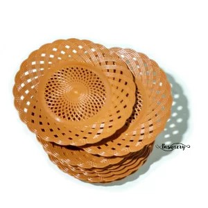 Piring Anyaman Anyam Lidi Plastik BERKUALITAS