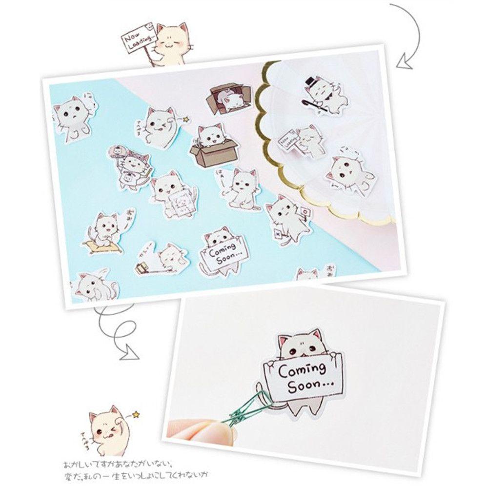 Stiker Alat Tulis Nanas Diary Sticker DIY Jurnal Stationery Flakes Cute Cat