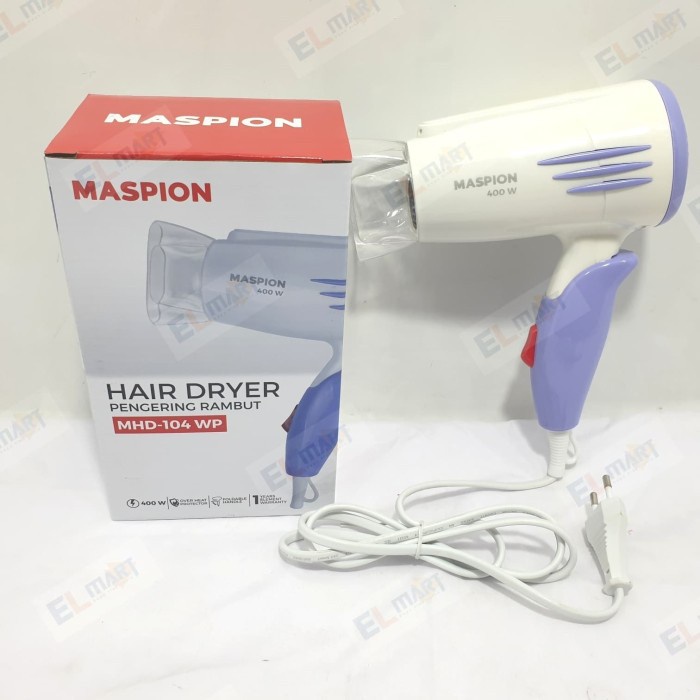 Hair Dryer Maspion MHD 104WP 104 P  MHD104WP Pengering Rambut Dapat Dilipat