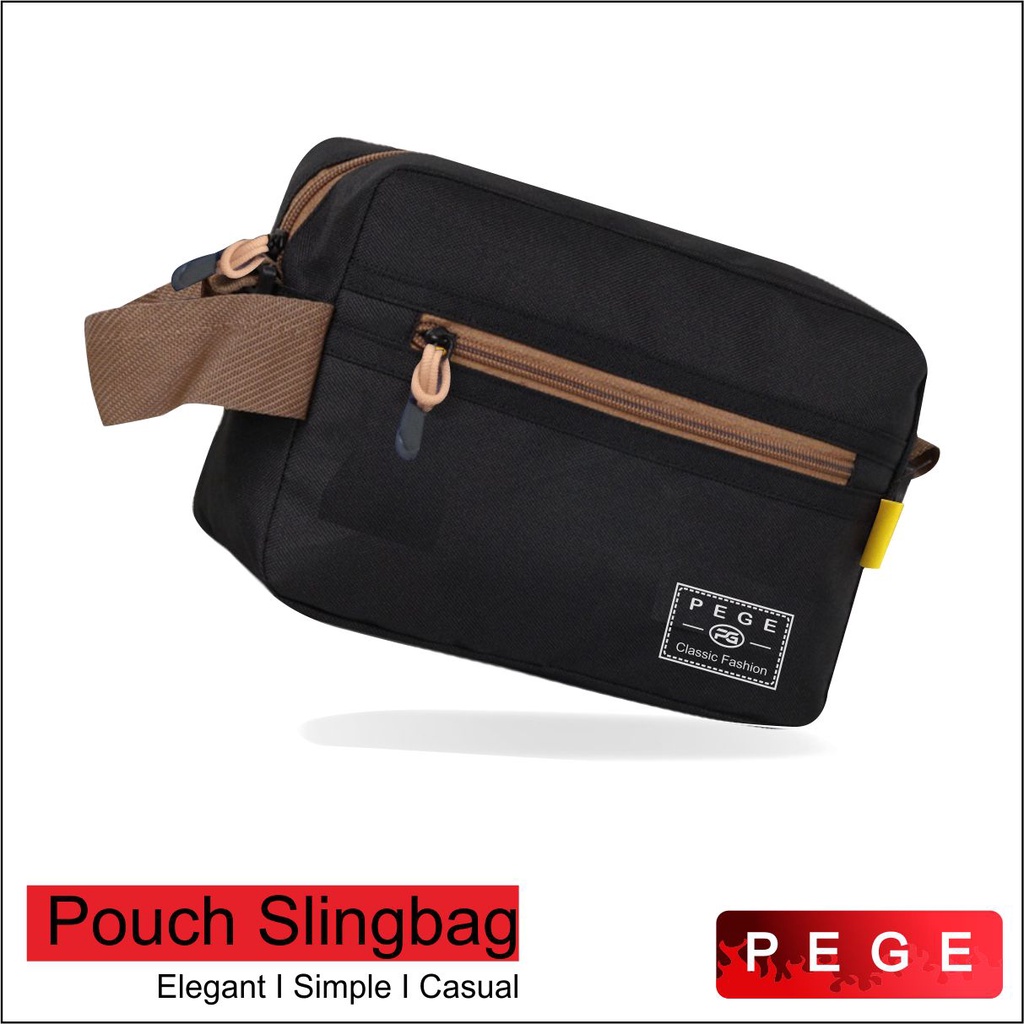 Tas Selempang Bahu Pria Multifungsi Bisa Slingbag Dan Pouch Model Simpel Kasual - PG 8894