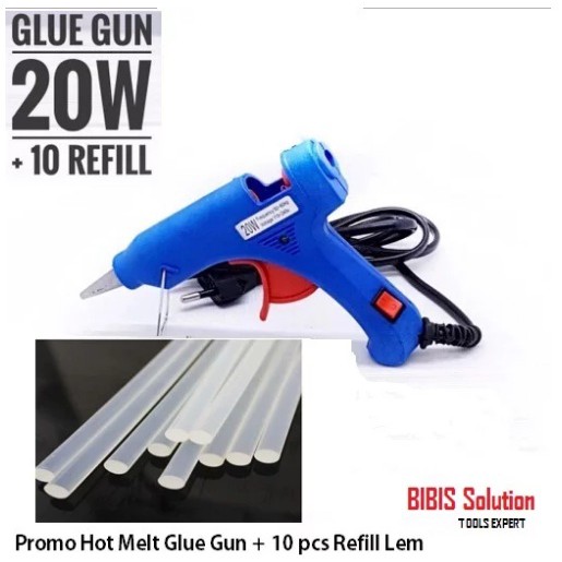 Jual Alat Lem Tembak Watt Hot Melt Glue Gun Plus Pcs Refill Isi Glue Gun Bak Shopee