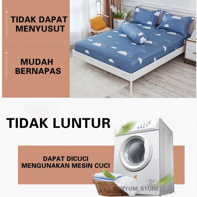 Sprei bed cover seprei non-slip120x200 160x200 180x200 penutup seprai pelindung debu kasur