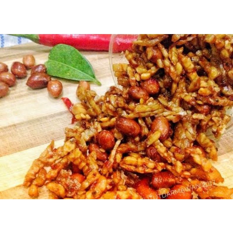 

Kering tempe kacang pedas gurih 250 gram