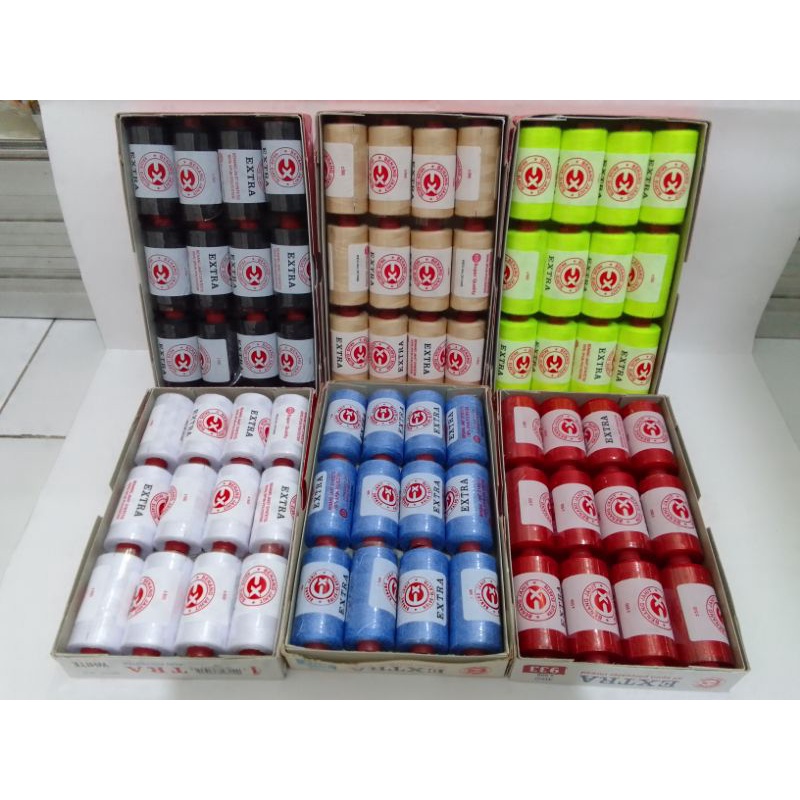 Benang Jahit Extra 500 Yard Lusinan warna lengkap ( warna bisa request campur)