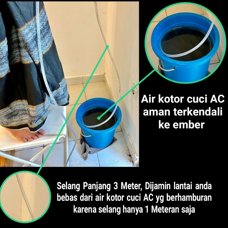 Pelastik cuci AC / Cover AC 1/5 PK SAMPAI 2 PK BEST QUALITY 2 M SLANG