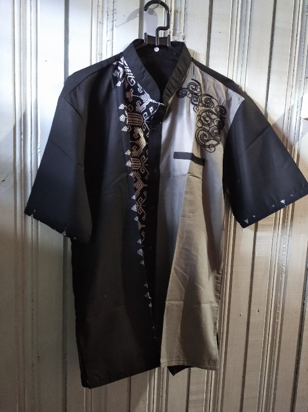 Bswart Batik Hrb026 Kenongo Hem Pendek Padi Pekalongan M L Xl Batik Pria Murah Modern Grosir