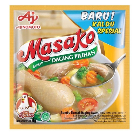 

Masako Ayam 9 gram - Bumbu Penyedap Rasa Ayam - 1 sachet