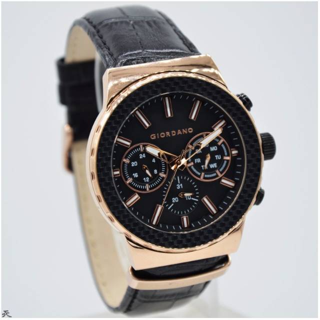 Jam Tangan Pria Giordano 1779 Leather Kulit Original Murah