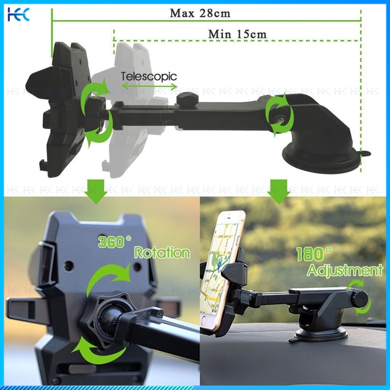 Stand Holder Smartphone Dengan Karet Penghisap Untuk Dashboard Mobil