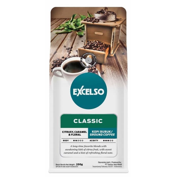 

Excelso Classic Ground/Bubuk Kopi 200gr