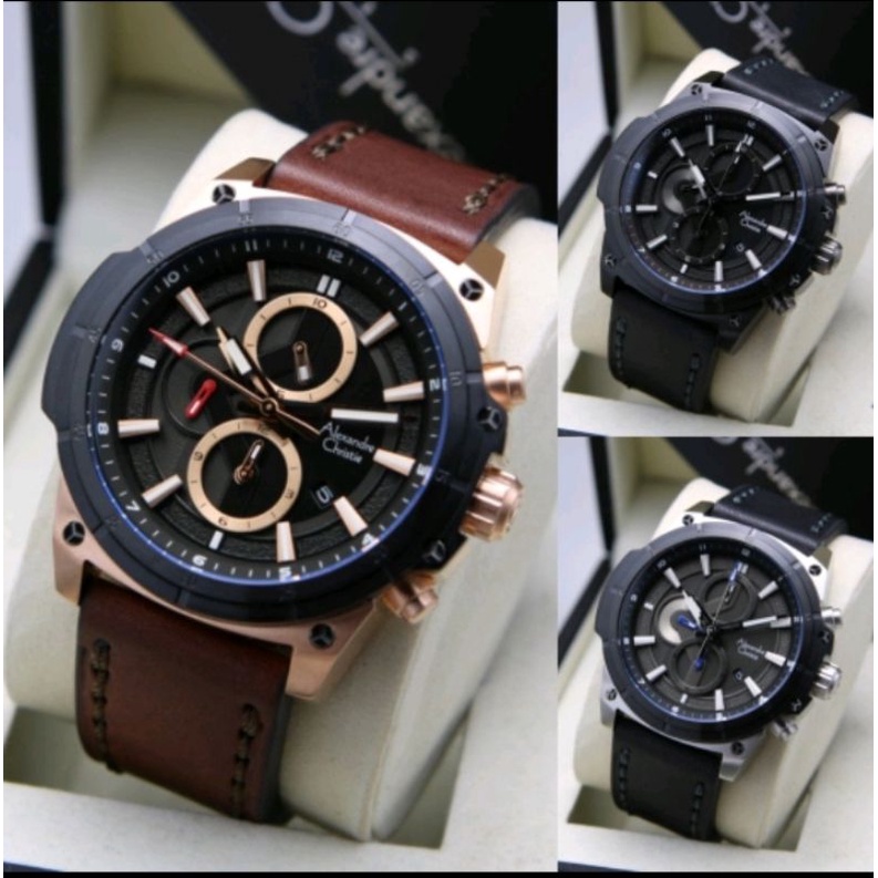 Original Alexandre christie jam tangan pria ac6587/6587/ac 6587