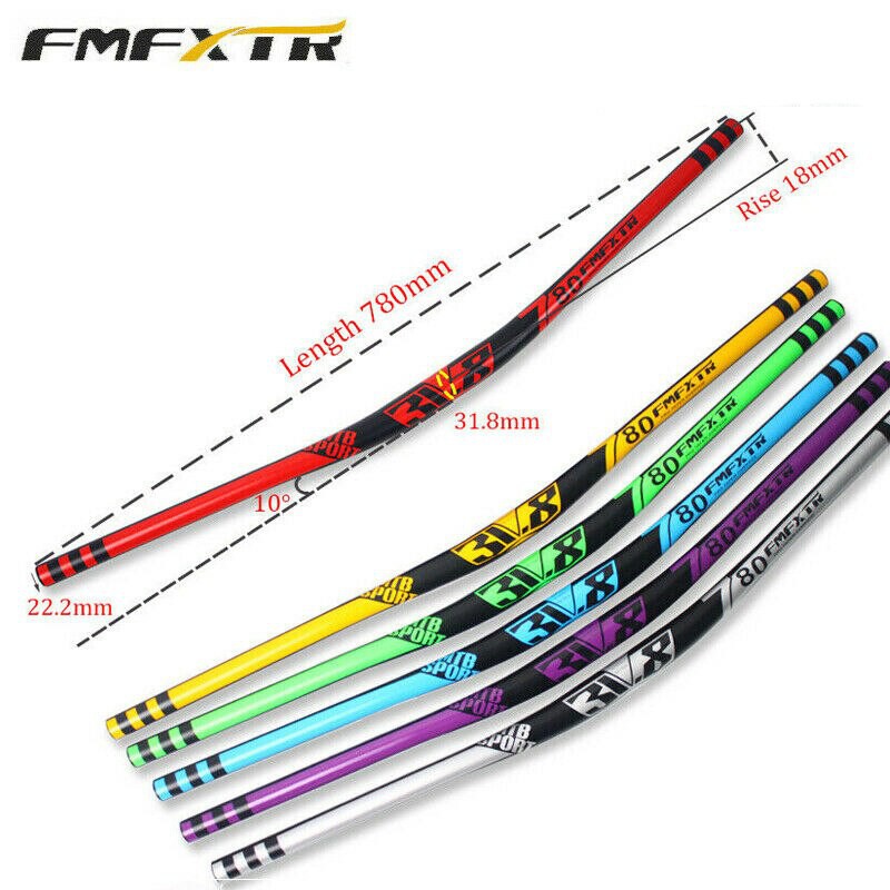 IMPORT FMFXTR MTB Bicycle Handlebar 780*31.8mm DH Downhill Racing Bike Handlebar Rise Handle Bar