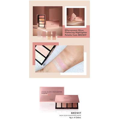 BROWIT Show Glow Highlighter Palette/makeup/kosmetik/wajah/bedak/thailand