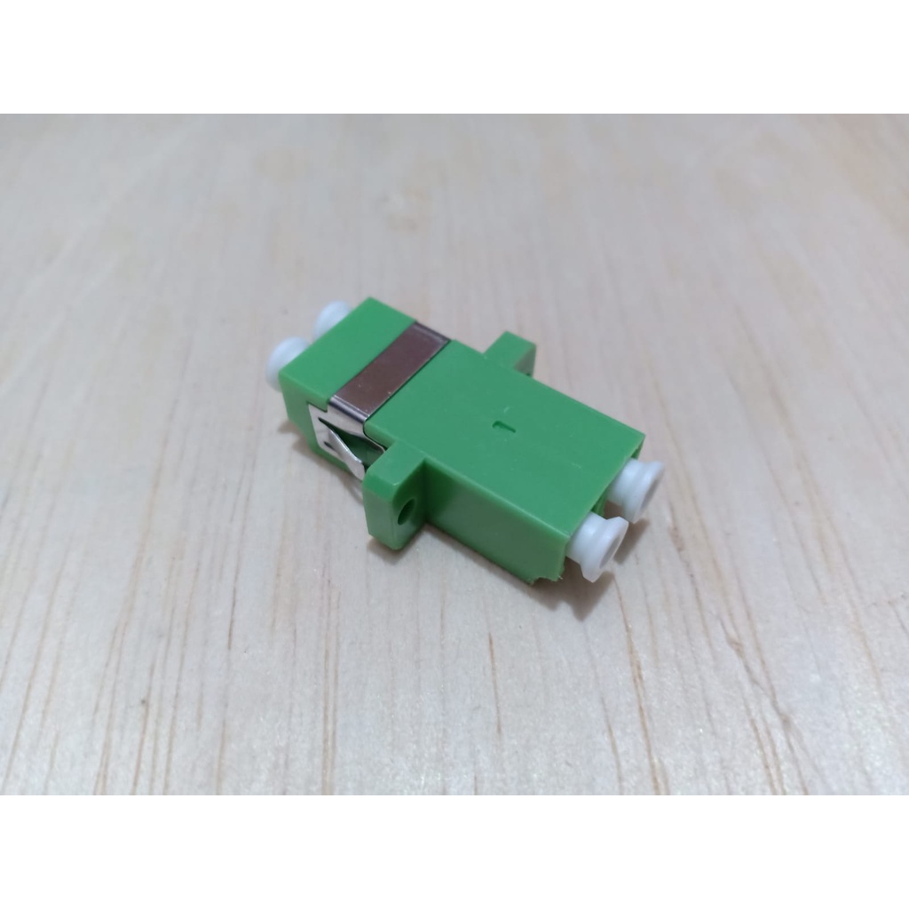 Adapter LC to LC APC Duplex Warna Hijau Fiber Optik FTTH