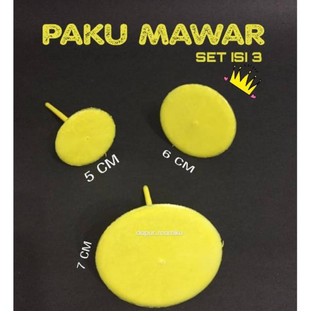 DAPURMAMI 3 PCS PAKU mawar paku payung KUNING  SET 3