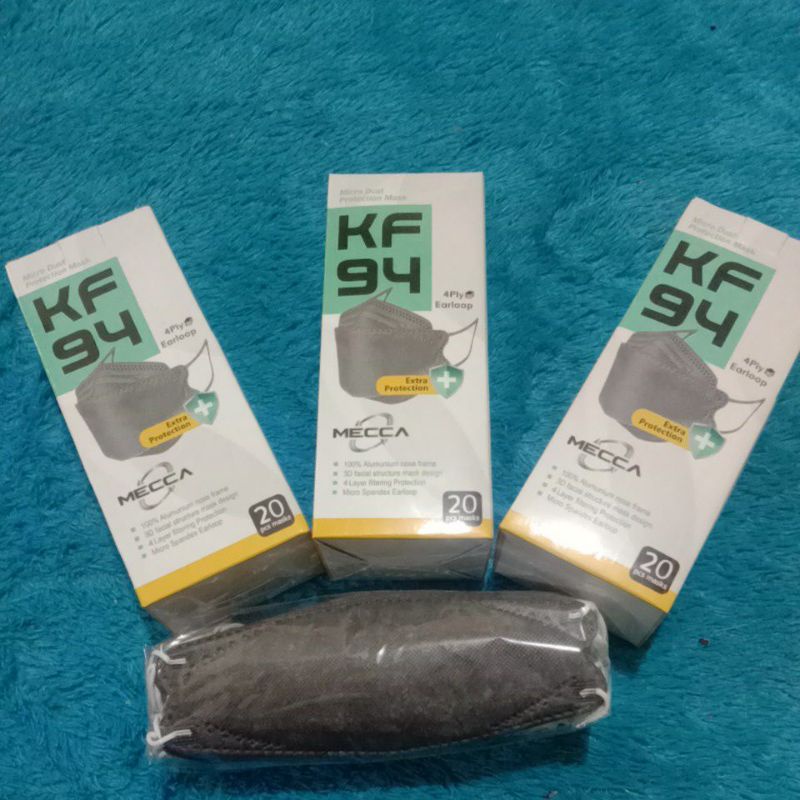 Masker KF94 MECCA EVO 3D MODEL KOREA 4 PLY 1 BOX ISI 20 PCS HIGH QUALITY