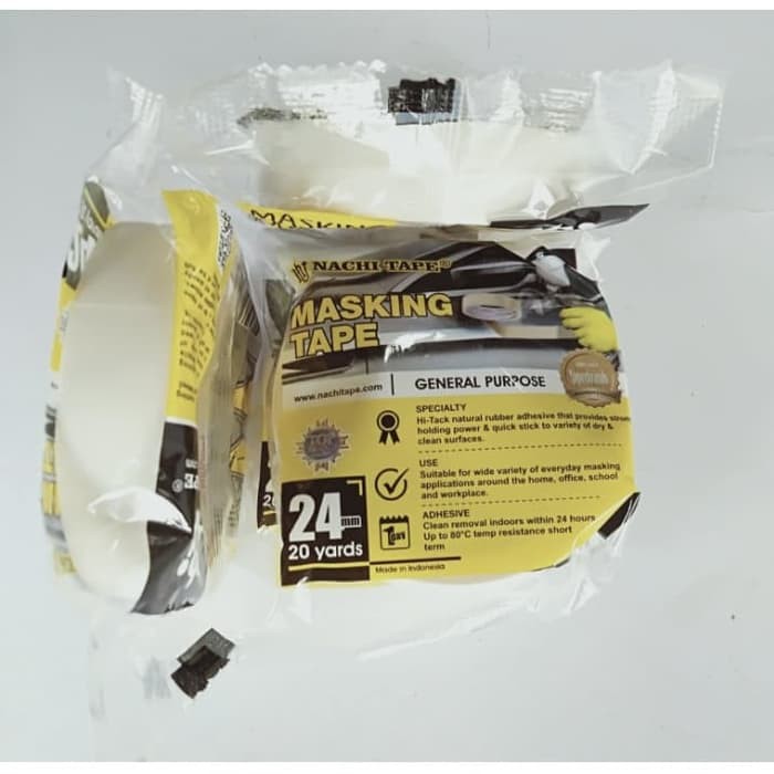 

LAKBAN KERTAS I MASKING TAPE NACHI 1 INCH ( 2cm )