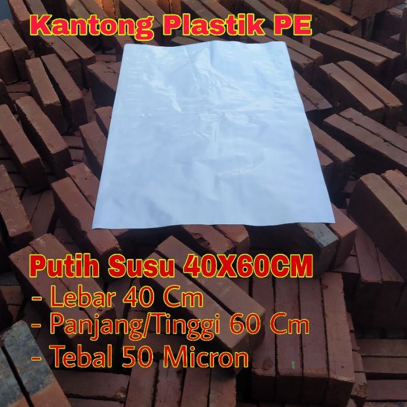 Plastik Sampah Putih Susu 40 x 60 Cm Kantong Sampah Putih  40 x 60 Cm , Plastik Packing Putih 40x60