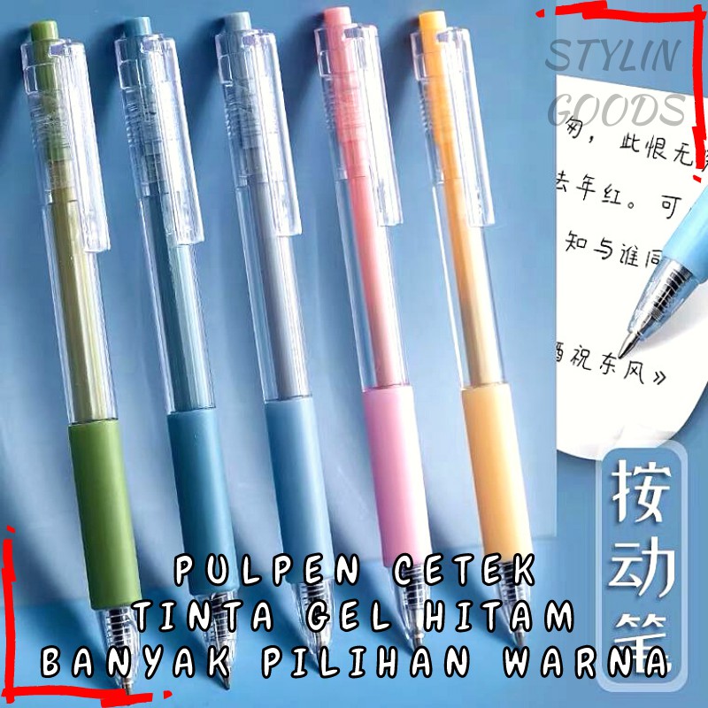 

PULPEN CETEK GEL TINTA WARNA HITAM BANYAK VARIAN WARNA PENA BOLPEN PEN TERMURAH READY GROSIR / COD