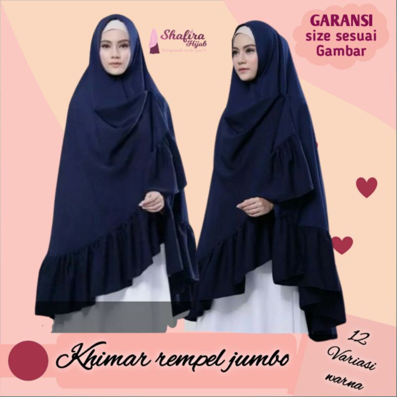 Jilbab syari jilbab jumbo jilbab instan khimar syar'i rempel hijab instan instant hijab syari jumbo