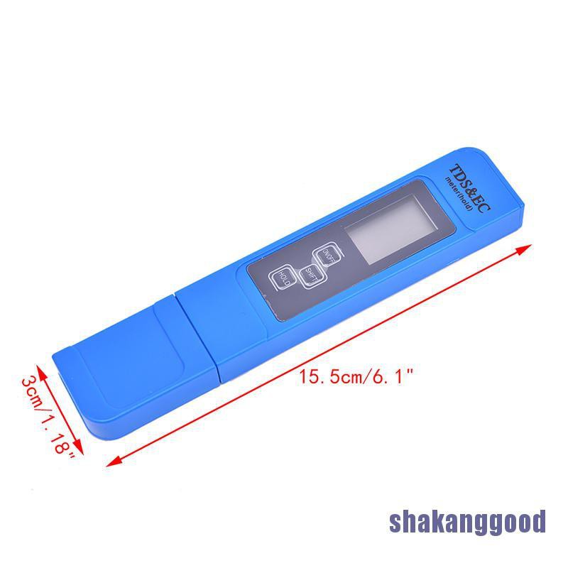 3in1 Pena PPM Tester Kemurnian Air Digital LCD TDS EC Portabel